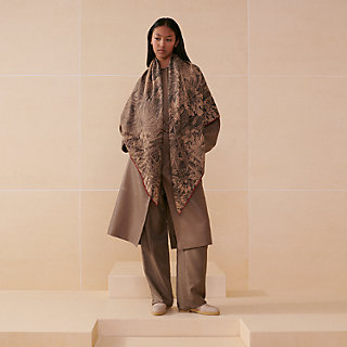 All'Orto Botanico di Palermo shawl 140 - Brown | Hermès Mainland China